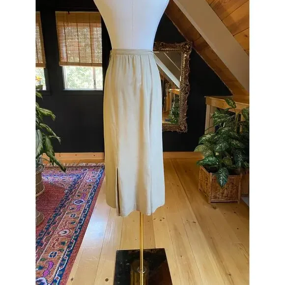 Raw Silk Skirt Midi - Picture 7 of 9